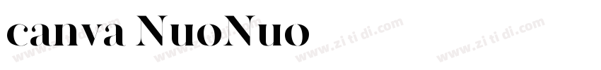canva NuoNuo字体转换